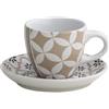 Set 2 Tazzine Caffè Alhambra Brandani in Stoneware Tortora e Nero