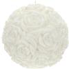 CANDELA SFERA ROSE BIANCA LACC.DIA.20CM