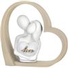 Scultura Coppia Cuore Love Nocciola 14x14 - Bongelli Preziosi