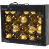 Kaemingk box 21 sfere natalizie in vetro color oro per l'albero