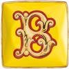 Coppetta Quadra Piana 12 cm Versace Alphabet B - Svuotatasche in Porcellana Rosenthal