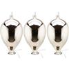 SET 3 PALLONCINI VETRO ARGENTO 8,5x14CM