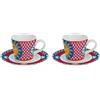 SET 2 TAZZINE CAFFE PORCELLANA - SOLE MIO