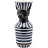Vaso Egypt Snake con Righe H47 EDG - Vaso Decorativo in Porcellana di Lusso