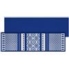Runner Infinity 150x48 cm Double Face Bianco e Blu - Baci Milano