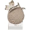 Sfera Prato Tortora con Farfalle 4x4 cm - Collezione Gli Alberelli