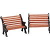 Lemax Park Bench - Set di 2 Panchine in Metallo - Cod. 34895
