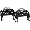 Lemax Patio Bench Set of 2 - Coppia di Panchine in Vero Metallo - Cod. 34897