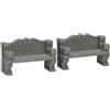 Lemax Stone Bench Set of 2 - Set 2 Panchine in Pietra in Resina - Cod. 74612