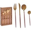 Set Posate 8 Pezzi Oro Rosa Arte Regal - Eleganza per la Tua Tavola