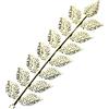 RAMETTO 15 FOGLIE MET.CROMO ORO 10,5CM
