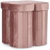 POUF CONT. JOCELYN VELLUTO ROSA ANTICO