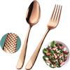 Xideman® Set posate dessert 24 pezzi (17 cm) - acciaio inossidabile 18/10, cucchiai e forchette medie, ideali per cucine domestiche e ristoranti (Rame, 24 - Spoons & Forks)
