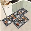 JEFFEL Set di 2 tappetini da cucina antiscivolo, lavabili, anti-affaticamento, per cucina, decorazione per la casa, ufficio, scrivania in piedi (M, 43x75+43x150cm)