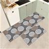 JEFFEL Set di 2 tappetini da cucina antiscivolo, lavabili, anti-affaticamento, per cucina, decorazione per la casa, ufficio, scrivania in piedi (L, 43x75+43x150cm)