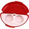 SENRISE Forno a microonde per uova in camicia, per uova in camicia, antiaderente, per colazione, pranzo, cena (rosso)