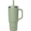 QWETCH Tazza da Viaggio Isotermica 900ml Ermetica con Cannuccia Pieghevole - Tazza Isotermica in Acciaio Inox Riciclato con Manico - Mantiene 48h Ghiaccio / 12h Freddo - Bicchiere Isotermico