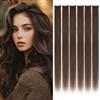 Benehair Extension Capelli Veri Clip 6 pz Remy Human Hair Extension Clip Capelli Veri Umani Fascia Unica 30cm, Marrone Scuro