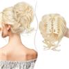 SEGO Chignon Finto per Capelli con Clip Elastico Sintetica Ondulato Finti con Posticci Ciambella Messy Hair Bun 55 G #613