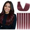 SEGOHAIR - Extension con clip in capelli veri, 6 pezzi, Single Clip, extension con highlights, capelli lisci, estensione naturale per donne, colore vino/borgogna#99J, 30 cm, 33 g