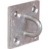 Merriway Bulk Hardware BH02050 Anello in Acciaio Sezione con Piastra Quadrata, Acciaio Zincato, 50 mm, Bianco