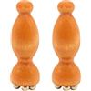 CYUXING 2 pezzi Mini massaggiatore viso in legno di sandalo con rulli in ottone, rullo di ghiaccio per strumento Guasha in rame per il viso, strumento massaggiatore per occhi formato da viaggio 5 perle di