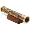 YVCrafts Teleidoscopio in ottone fatto a mano, caleidoscopio dall'aspetto vintage con espositore in legno, decorazione nautica da regalare, finitura anticata, regalo per marito, laurea, pensionamento