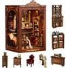 FEIMUOSI Kit casa in miniatura Book Nook - Puzzle 3D in legno Mini casa libro, Kit fai da te per casa delle bambole in miniatura per adulti e adolescenti, Regalo per Natale e compleanni