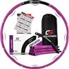GATE FITNESS Hula Hoop - Pneumatico dimagrante per adulti e bambini [1,2 kg/1,5 kg/2 kg] | 6 fino a 8 segmenti Hoola con design ondulato, per principianti e avanzati, pneumatici fitness con schiuma
