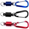 Generic Porta guadino magnetico per pesca a mosca, strumento magnetico per pesca a mosca, guscio in alluminio, clip magnetica, connettore per retino e fibbia in lega di alluminio resistente moschettone