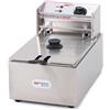 Ristoattrezzature Modello: 7728,Friggitrice Elettrica professionale 6 litri singola vasca in acciaio inox per Pub Bar Ristoranti da banco