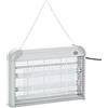 Outsunny Elettroinsetticida con Lampada Antizanzare LED, 20W, 60m² Copertura - Grigio e Bianco, per Interni ed Esterni|Aosom