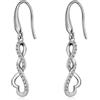 Miaofu Orecchini Pendenti Argento Sterling 925 Donna Brillanti Elegante con Diamantii Zirconi Infinito Lunghi Pendenti 16