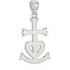 NKlaus ciondolo fede amore speranza argento 925 23x16mm lucido cuore croce ancora 9826