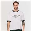 GymBeam Maglietta Oversize Varsity White L