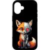I Migliori Motivi Di Animali Di Tutti I Custodia per iPhone 16 Volpe Robot Tech Cyborg Ai Volpes Robotic Fox Distopico