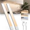 TANSOOL+ Luce LED Sottopensile Cucina, 3 Modalità di Colore Armadio LED con Sensore di Movimento, 50cm Luce Sottopensile Dimmerabile Lampada per Cucina, Guardaroba, Scale - 2 Pezzi