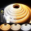 AXMOTUT CCT Striscia LED COB 15 metri 24V, Striscia LED 2700K-6500K, 576LEDs/m, Larghezza 8mm, CRI90+, con Alimentatore, Telecomando RF, LED Striscia per Cucina, Soggiorno, Feste, Bar