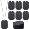 BENECREAT Confezione da 30 ciondoli vuoti in alluminio nero, 38 x 25,5 mm, con scatola portaoggetti, per la realizzazione di collane, bracciali, targhette per cani, 0,5 mm di spessore