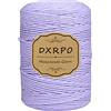 DXRPO Macrame Corda 3 mm x 300 m, macramè Filo Naturale, Macrame Corda per Appendiabiti per Fiori in Macrame, DIY Knitting Craft, Home Decor Camera da Letto e Decorazioni Nuziali (Viola)