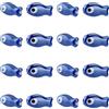 NBEADS 17 pz Perline di Ceramica in Porcellana Evil Eye, Perline Distanziatrici A Forma di Pesce Perle in Ceramica Smaltata Fatte A Mano per Gioielli, Collana, Orecchini, Braccialetti