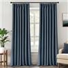MIULEE Tende Oscuranti per Interni con Fettuccia L 140 x A 260 cm, Tenda Blu Pietra Soggiorno Moderne 2 pezzi, Tenda per Finestra Termica Isolante,Tende Oscurante Finestra Camera da Letto Salotto