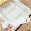 HOTUT Divisori per Cassetti Regolabili in Plastica, 18 Pezzi/32 x 7CM Separatori per Cassetti Organizzatori Modulare, Organizzatore Cassetti per Ufficio, Bagno o Camera da Letto Versatili Separatori