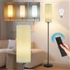 Seruno X Lampade da Terra per Soggiorno, Regolabili Moderna da Tavolo a LED con Telecomando Dimmerabile, Lampada da Terra Grigio da 135 cm, Incluso LED Lampadina 9W per Camera da Letto Decorazione