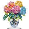 ZGGZHeim Kit diamond painting 5D, Ornamento da Tavolo Fiore con Cristalli, Decorazione per Scrivania e Regalo Fai-da-Te, Arte con Diamanti per Adulti e Bambini, Kit di Pittura Diamante per Decorazioni Casa