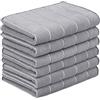 Tempery Strofinacci in microfibra (40x60 cm, grigio, confezione da 6), panni per la pulizia di cucina, auto, doccia, strofinaccio assorbente e ad asciugatura rapida