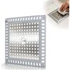 EFUTURETIME Raccogli Capelli Doccia Quadrato, 12,4 x 12,4 cm, Filtro Scarico Doccia Acciaio Inox con Bordo in Silicone, per Piletta del Pavimento di Bagno, Vasca, Sifone, Evitare l'intasamento