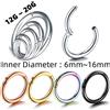WTX 1PC Segmento Incernierato Anelli A Cerchio Al Naso Donne In Acciaio Chirurgico Anelli Setto Clicker Anello Orecchio Daith Orecchino A Cerchio Gioielli Penetranti