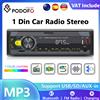 Podofo Car Audio Radio 1 Din MP3 Car Stereo Bluetooth FM AUX In USB Bottoni colorati APP Lettore multimediale per auto con telecomando