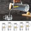 NONE 1/1.2/1.5L Trasparente Estate Teiera di Vetro Resistente Al Calore Fiore di Vetro Borosilicato Set Da Tè Trasparente di Grande Capacità Puer Bollitore tazza